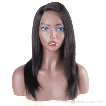 Rebecca fashion wholesale 180% Density Human Hair Wigs Brazilian Remy Straight Hair Lace Front Wig All Colors With Baby Hair